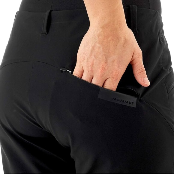 Mammut Macun Hiking Women's Classic Black Straight Leg Pants - Picture 4 of 15